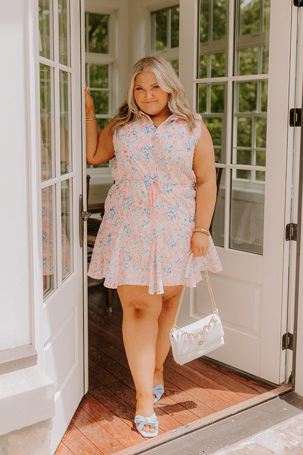 Vacay State Of Mind Eyelet Mini Dress Curves Image - 1