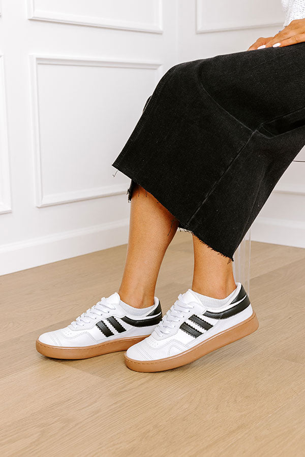 The Kimberly Faux Leather Sneaker in White