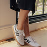 The Kimberly Faux Leather Sneaker in White Image - 1