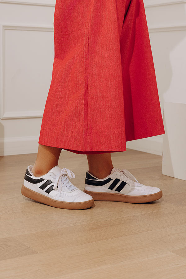 The Kimberly Faux Leather Sneaker in White