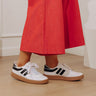 The Kimberly Faux Leather Sneaker in White Image - 1