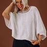 St. Augustine Brunch Knit Sweater Top in White Image - 1