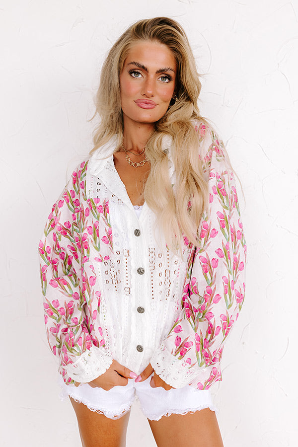 Garden Party Ready Lace Button Up