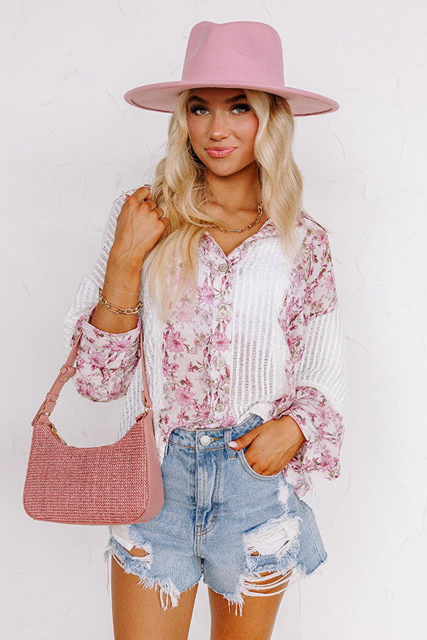 Romantic Bliss Knit Button Up