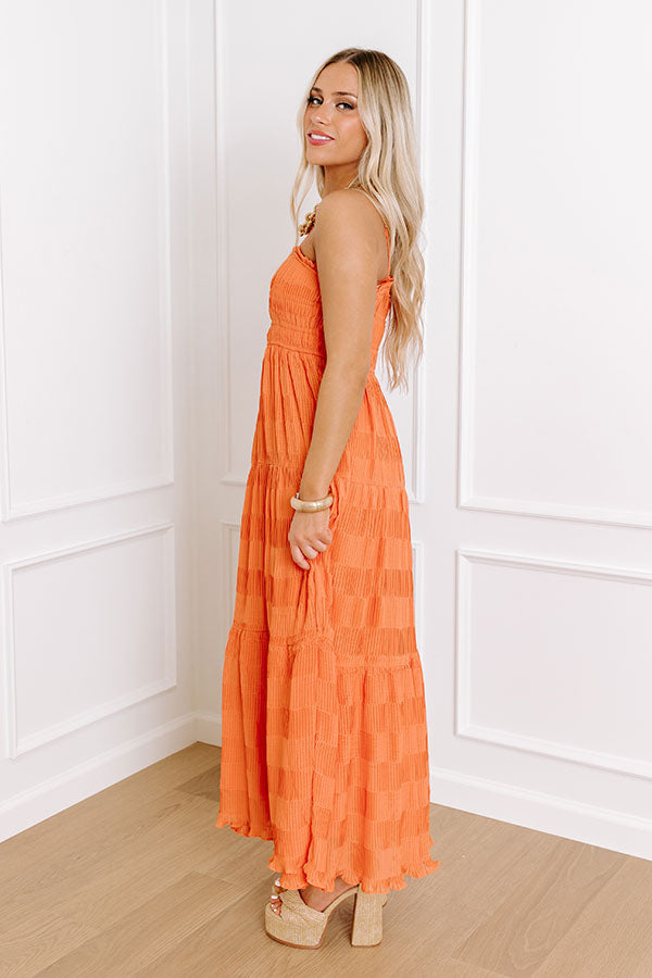 Sunny Point Of View Pleated Maxi Dress