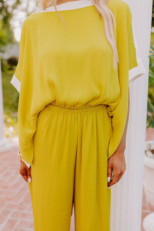 Brooklyn Babe Jumpsuit in Chartreuse