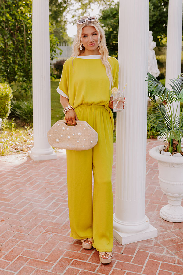 Brooklyn Babe Jumpsuit in Chartreuse