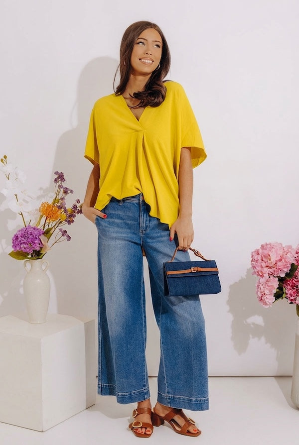 Sunshine Splendor Shift Top in Yellow Image - 4