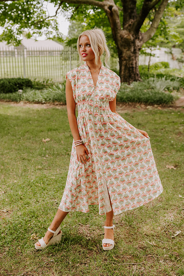 Cue The Sunshine Floral Midi