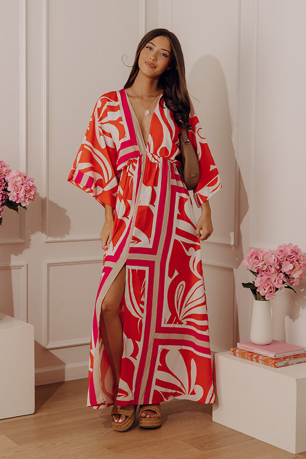 Sunshine and Sangrias Maxi Dress in Tangerine Image - 5