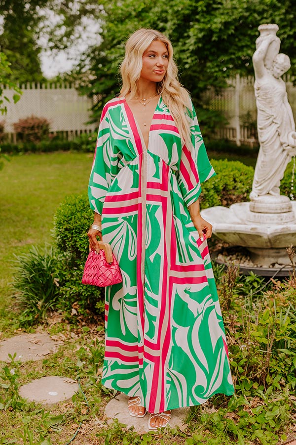 Sunshine and Sangrias Maxi Dress in Green