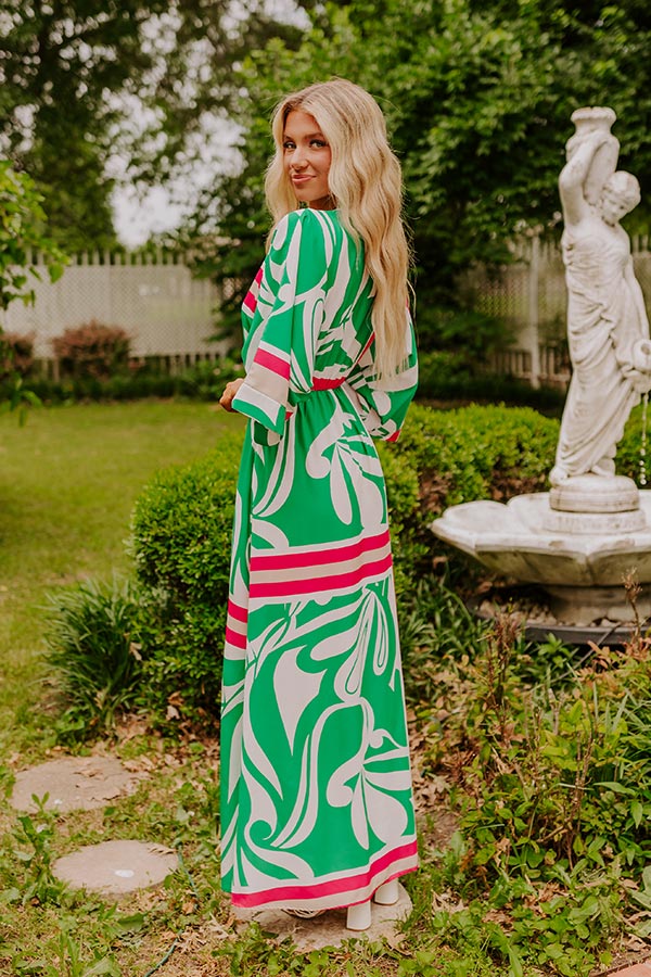 Sunshine and Sangrias Maxi Dress in Green
