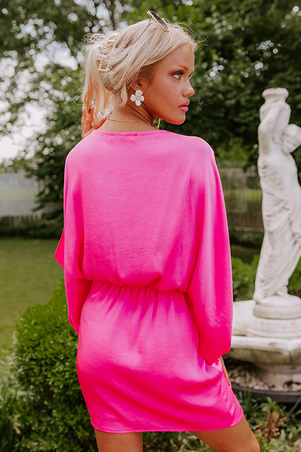 Summer Cocktail Party Mini Dress in Hot Pink Summer Cocktail Party Mini Dress in Hot Pink
