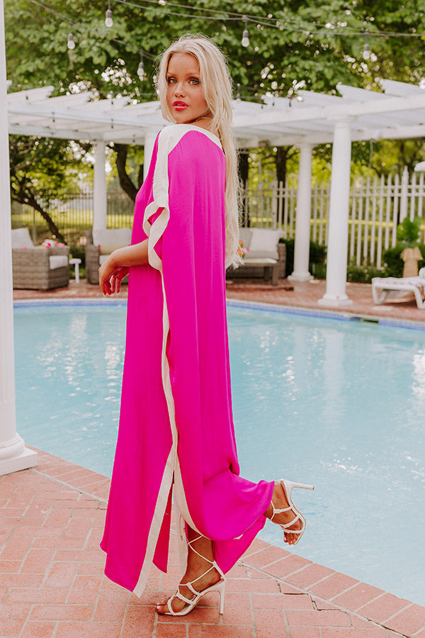 Uptown Happy Hour Caftan Maxi Dress in Orchid