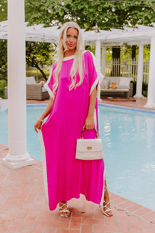 Uptown Happy Hour Caftan Maxi Dress in Orchid
