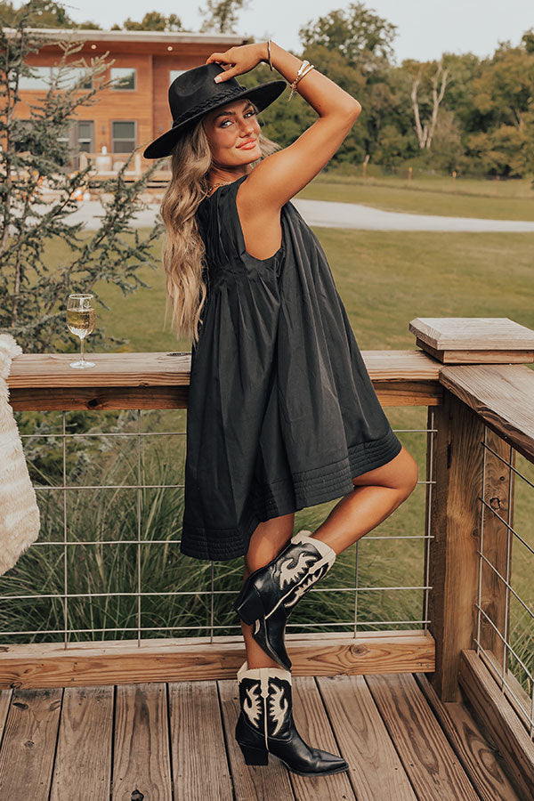 Happy Moment Mini Dress in Black