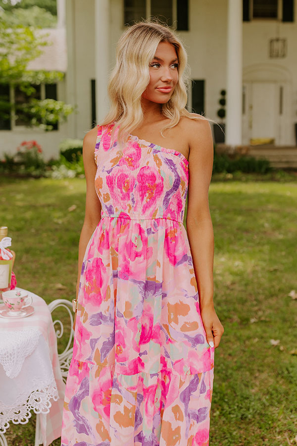 Blossom Gala One Shoulder Maxi Dress