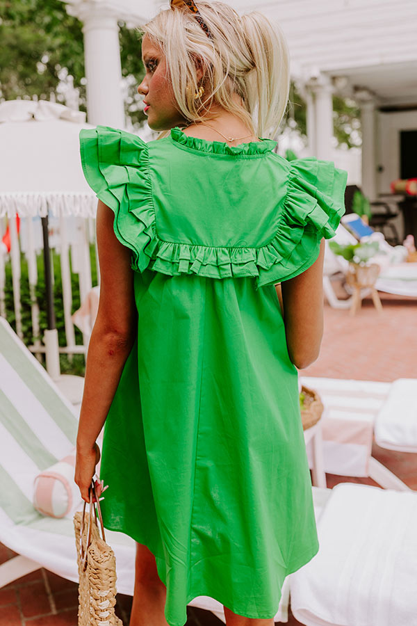 Pretty Chic Ruffle Mini Dress in Kelly Green Pretty Chic Ruffle Mini Dress in Kelly Green