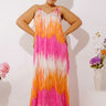 Vacay Mindset Satin Maxi Dress in Orange Curves Image - 1