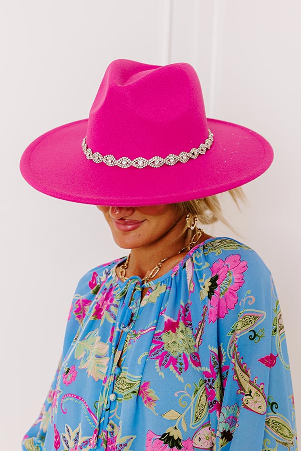 NYC Ready Felt Fedora in Fuchsia