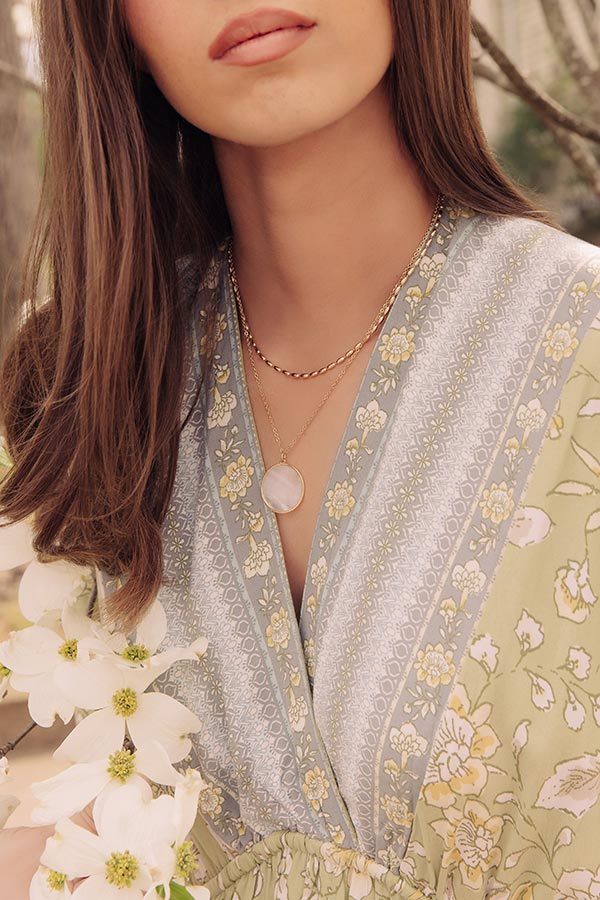 Catalina Coastline Layered Necklace in Ivory