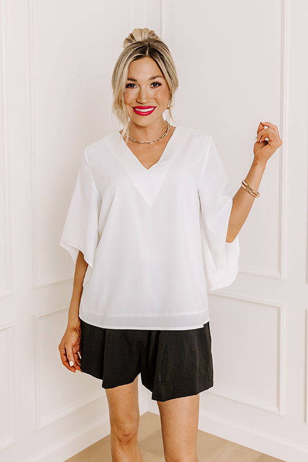 Simply Perfect Shift Top In White