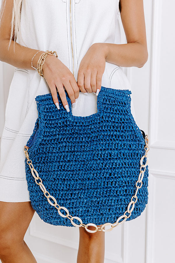 Sunny Day Stroll Woven Tote in Riverside
