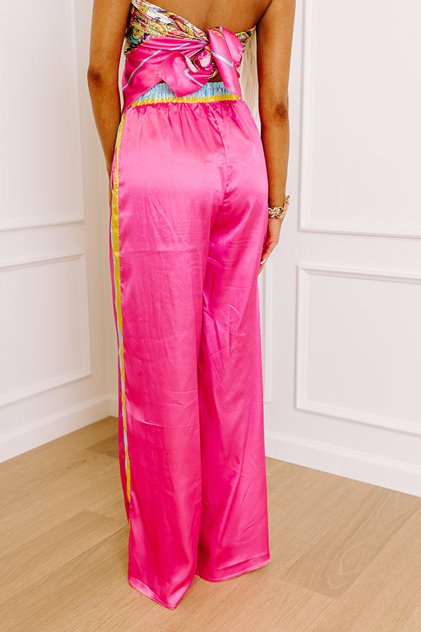 pink satin dress pants Hot Pink Satin Pants 3X