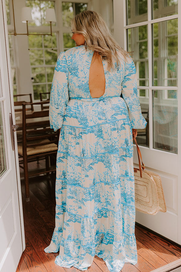 blue tiered maxi dress Jennifer Blue Tiered Maxi Dress