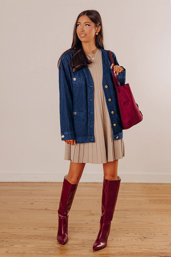 Cosmopolitan Chic Knit Mini Dress Image - 2