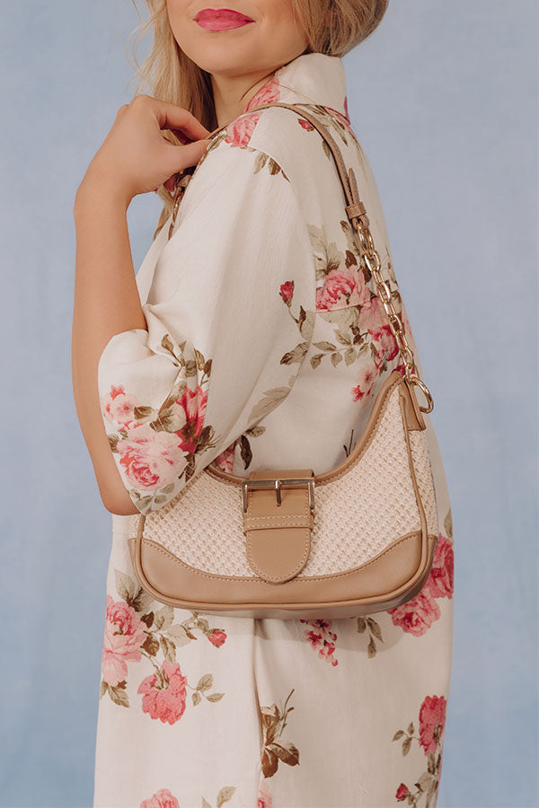 Stop The Show Woven Purse in Mocha Image - 1