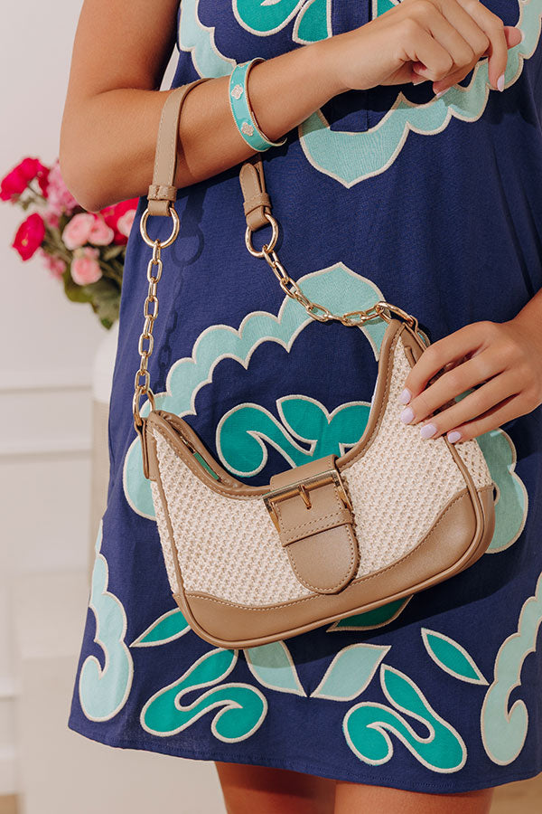 Stop The Show Woven Purse in Mocha