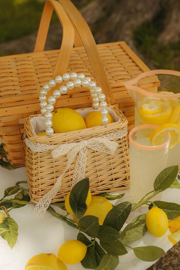 Girly And Glamorous Straw Woven Purse