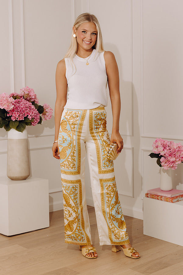 Retro Revival High Waist Satin Pants