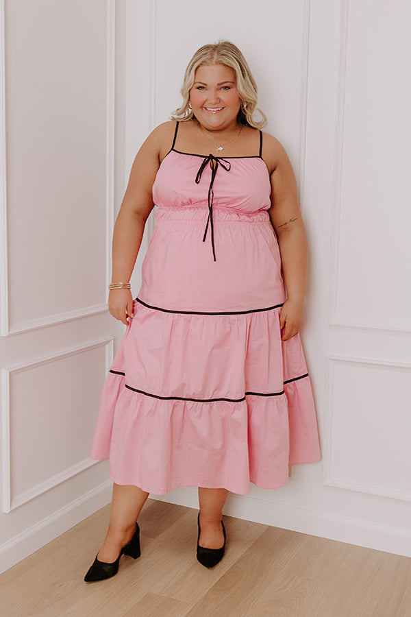 Coquette Moment Maxi Dress in Pink Curves 2XL / Pink Coquette Moment Maxi Dress in Pink Curves 2XL / Pink