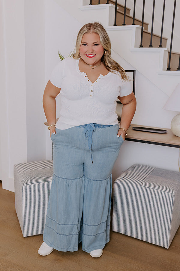 The Elizabeth High Waist Chambray Pants Curves