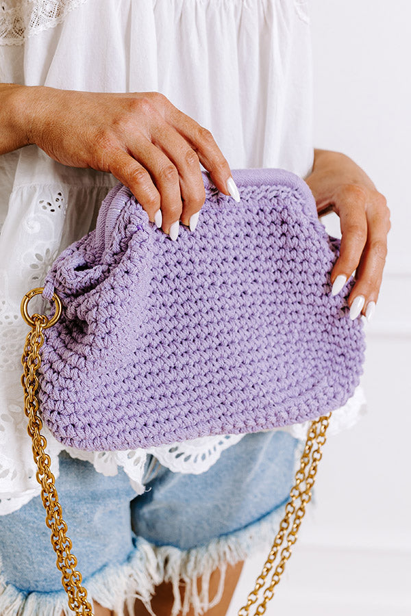 Hula Happiness Woven Purse in Lavender