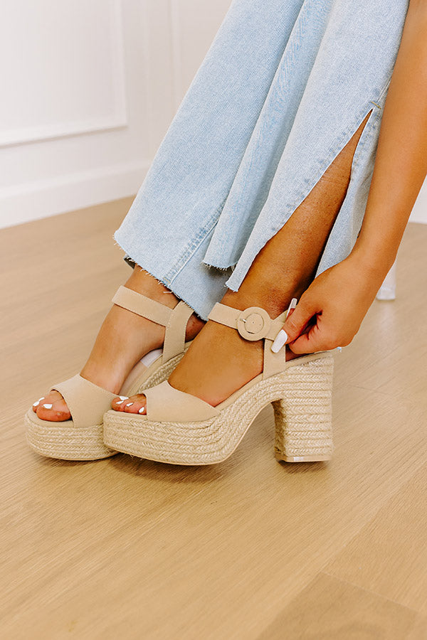 The Addison Faux Suede Heel