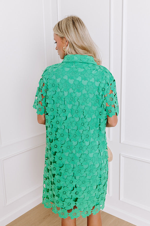 Sunshine Sunday Crochet Mini Dress in Emerald Impressions Online Boutique Sunshine Sunday Crochet Mini Dress in Emerald Impressions Online Boutique