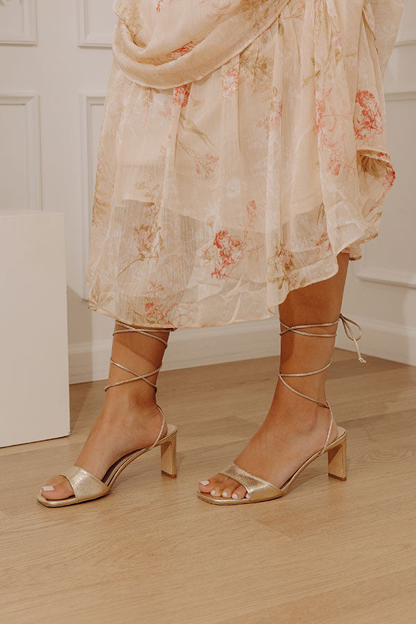 The Adalynn Metallic Wrap Heel