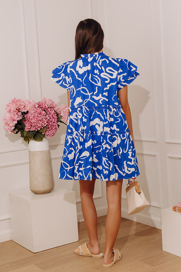 Art Gallery Ready Mini Dress in Royal Blue S / royal-blue Art Gallery Ready Mini Dress in Royal Blue S / royal-blue