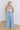  denim light wash Downtown Nashville Denim Wide Leg Jumpsuit Curves 