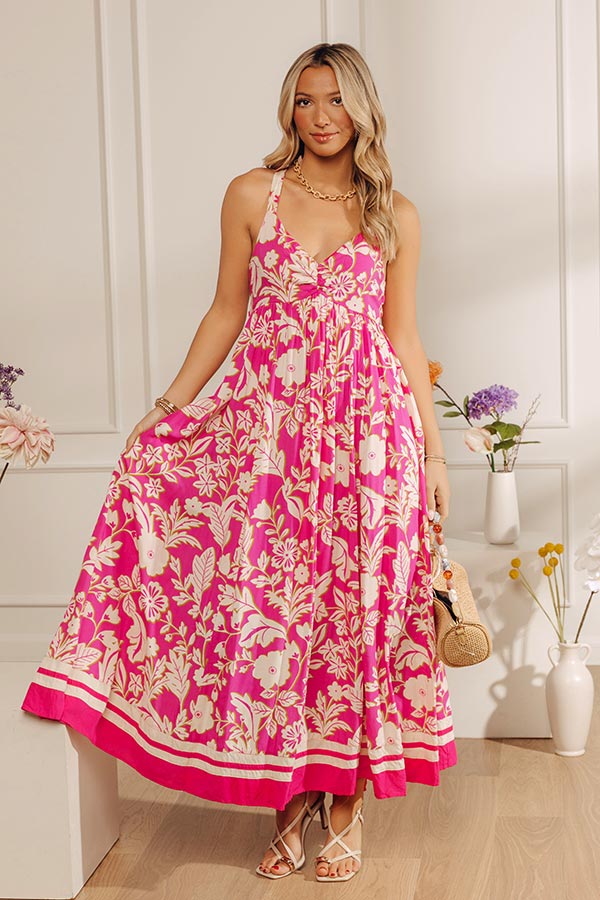 Vacay Villa Floral Maxi Dress in Pink Image - 1