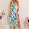 Resort Chic Satin Midi in Ocean Wave Image - 1