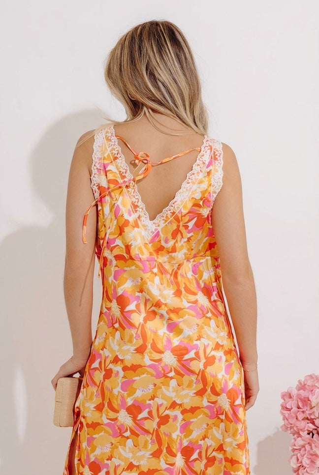 Resort Chic Satin Midi in Honey Image - 5