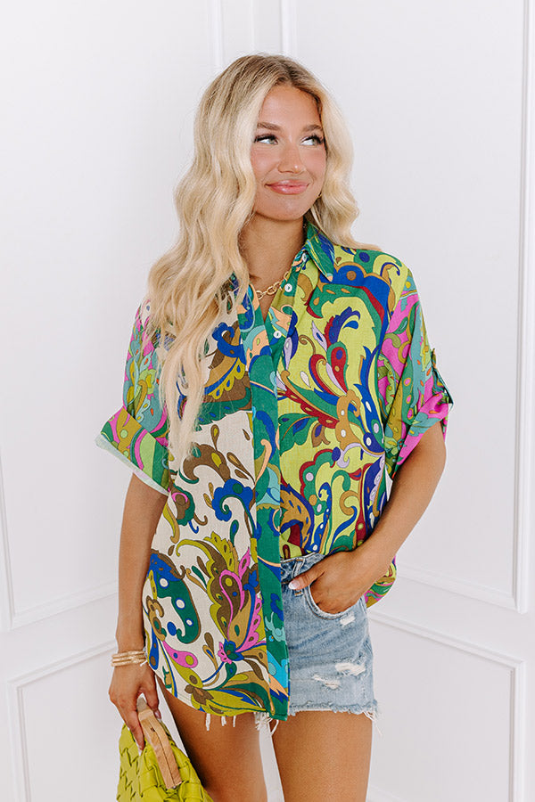 Paradise Found Button Up