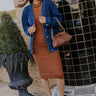 L.A Bound Knit Midi in Chocolate Image - 1