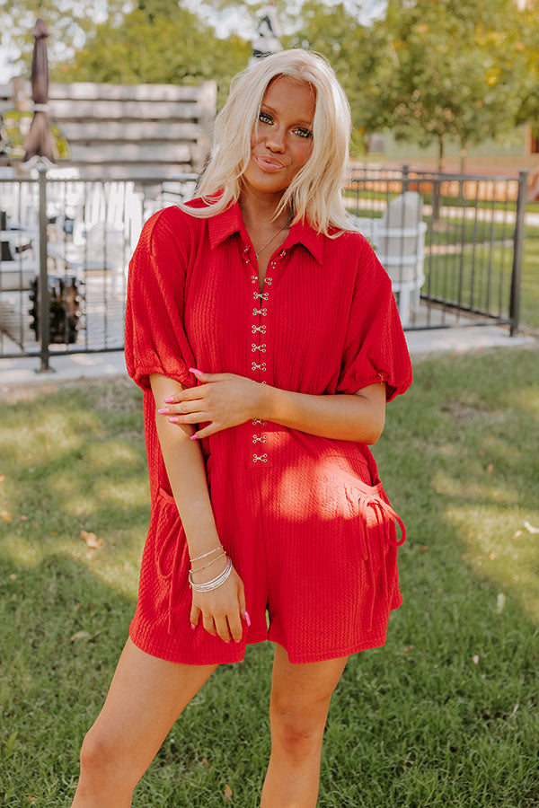 red dress romper Sassy Shortcake Roll Me Out Romper