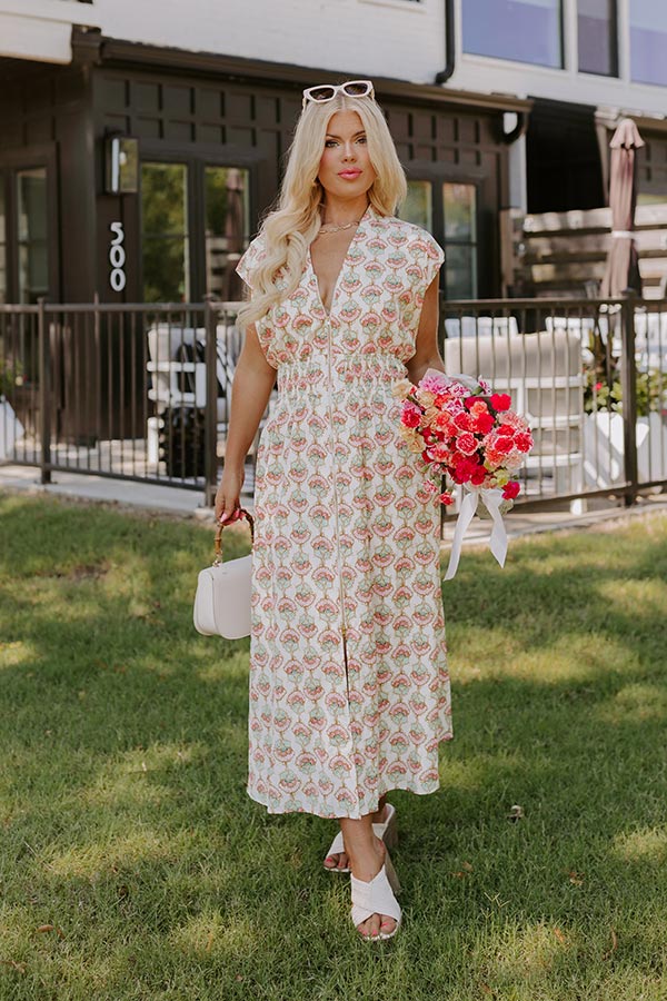 Cue The Sunshine Floral Midi Curves