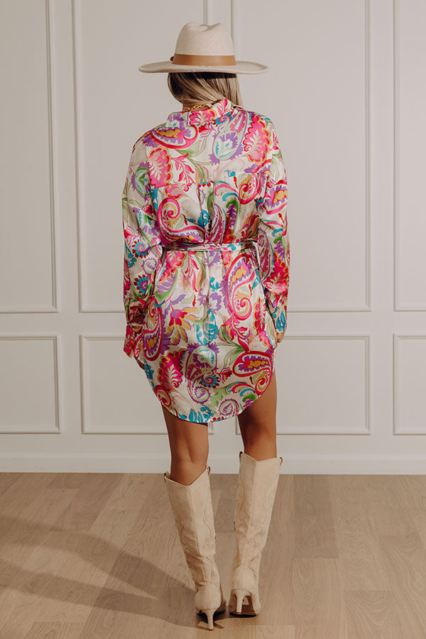 Cityscape Moment Satin Mini Dress Image - 4